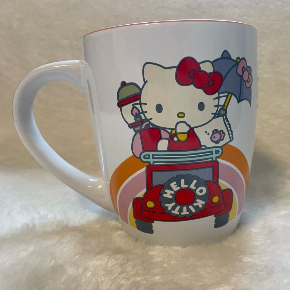 NEW HELLO KITTY Jeep Adventure Travel Camper Ceramic White 25oz Ceramic Mug